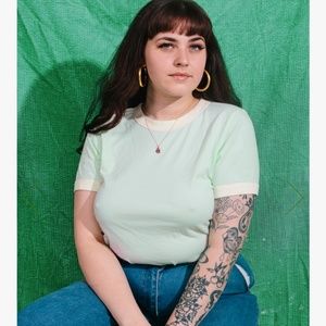 🌈Big Bud Press mint green ringer tee🌈